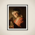 En gammel kone framed