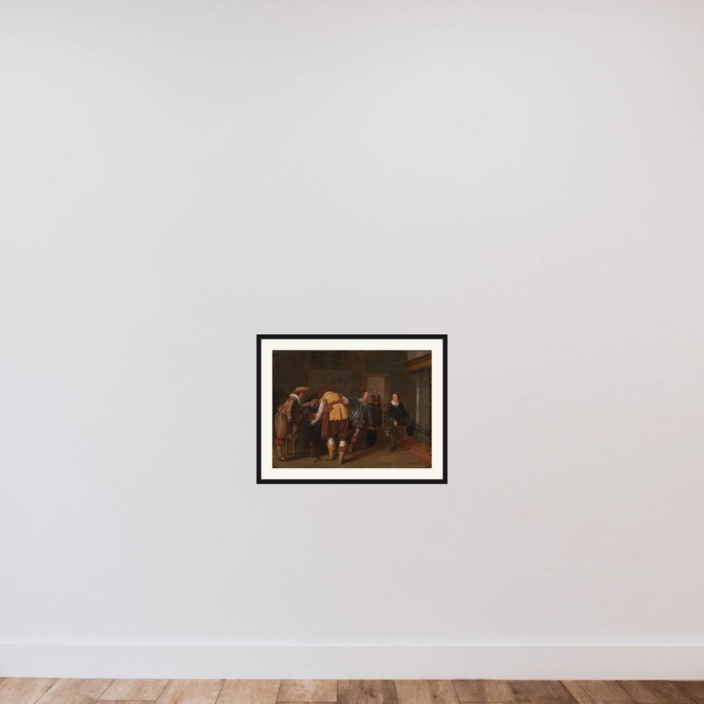 Brætspillerne framed — shown to scale