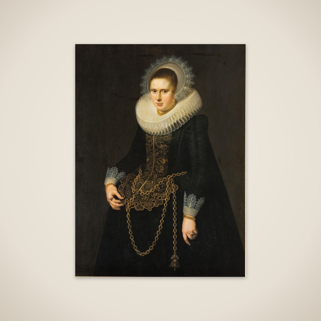 Portræt af en 22-årig kvinde unframed print