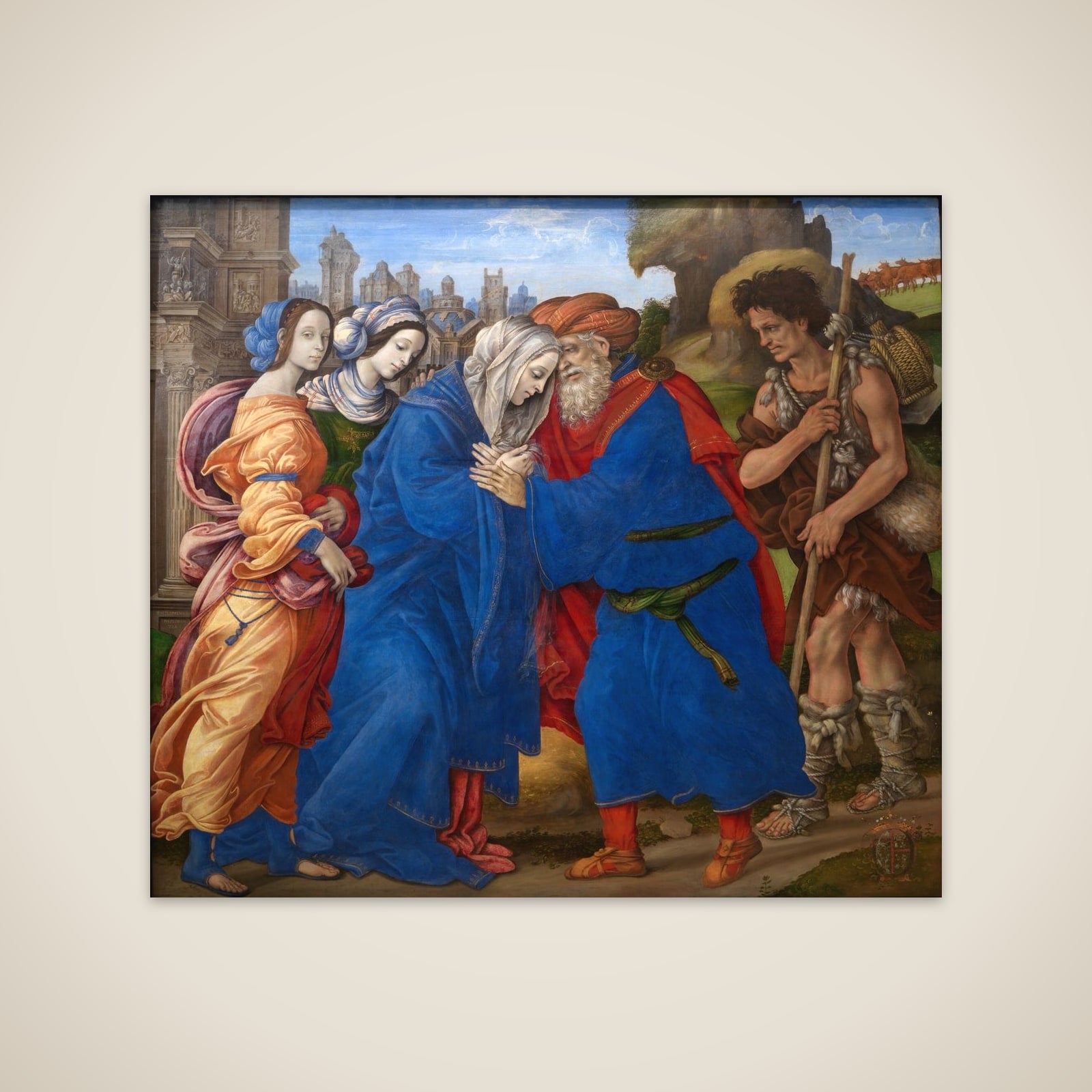 Joakim og Annas gensyn uden for Jerusalems Gyldne Port unframed print