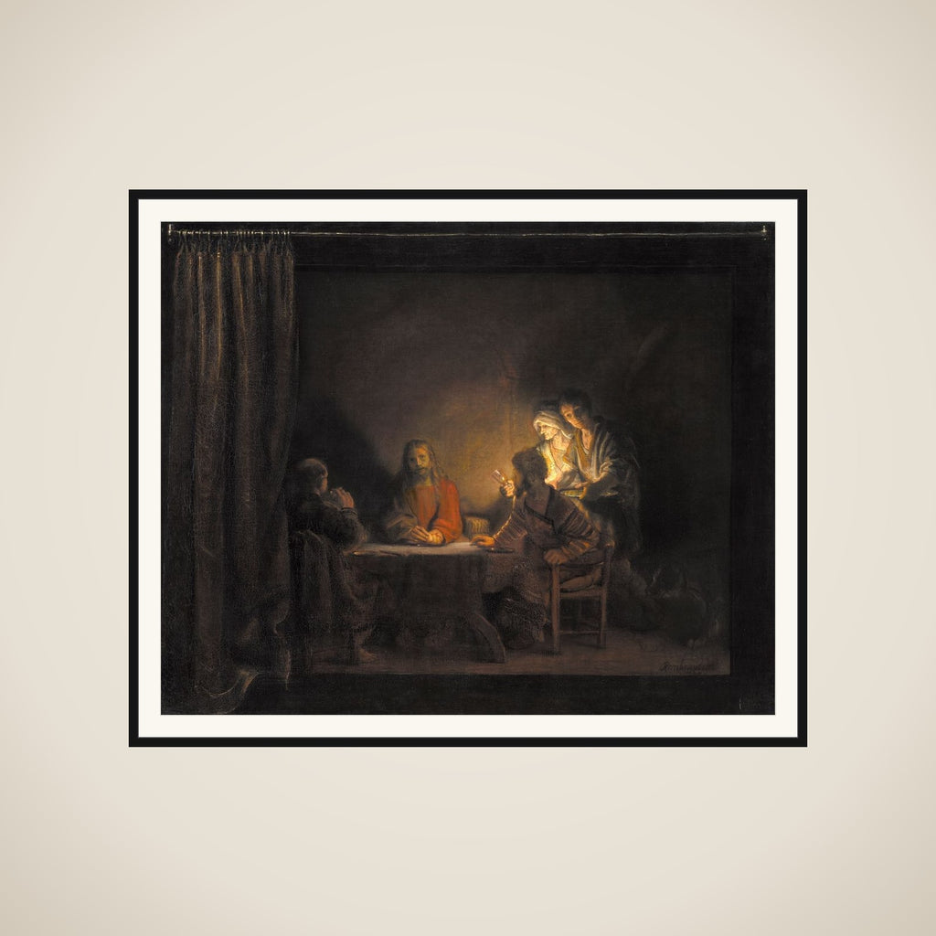Kristus i Emmaus framed