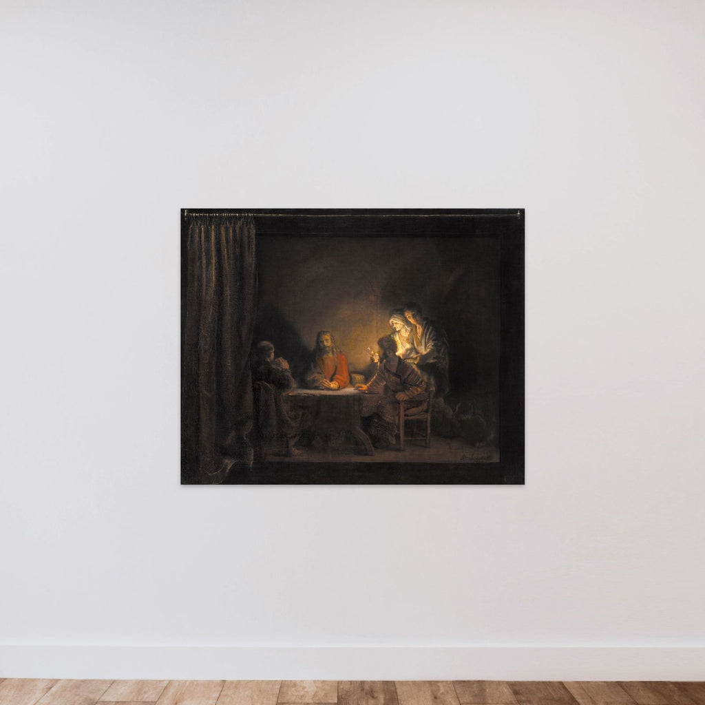 Kristus i Emmaus unframed — shown to scale