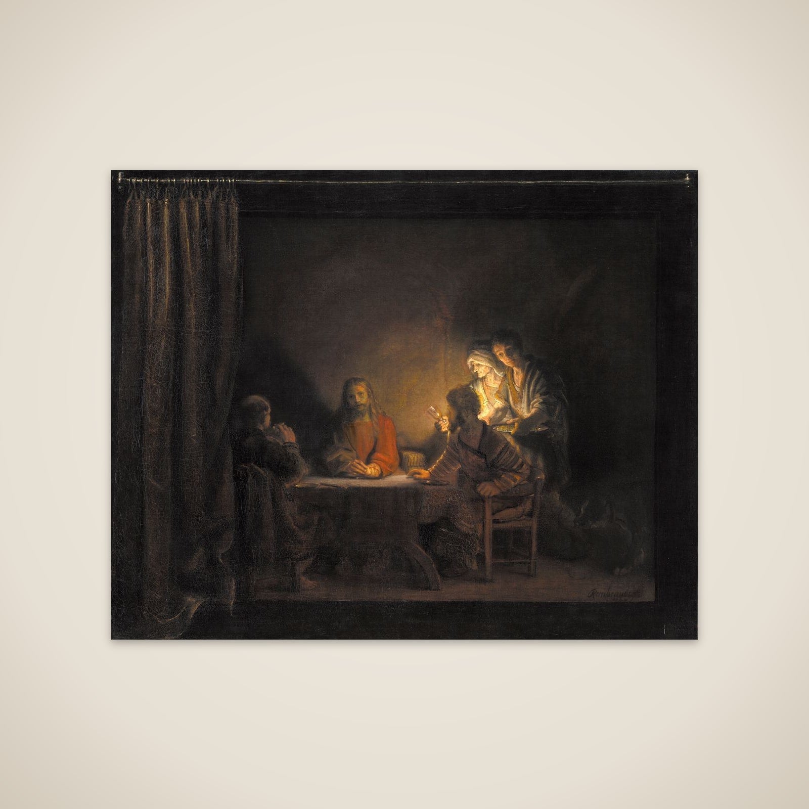 Kristus i Emmaus unframed print