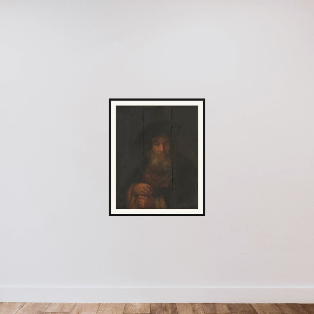 Portræt af en gammel jøde framed — shown to scale