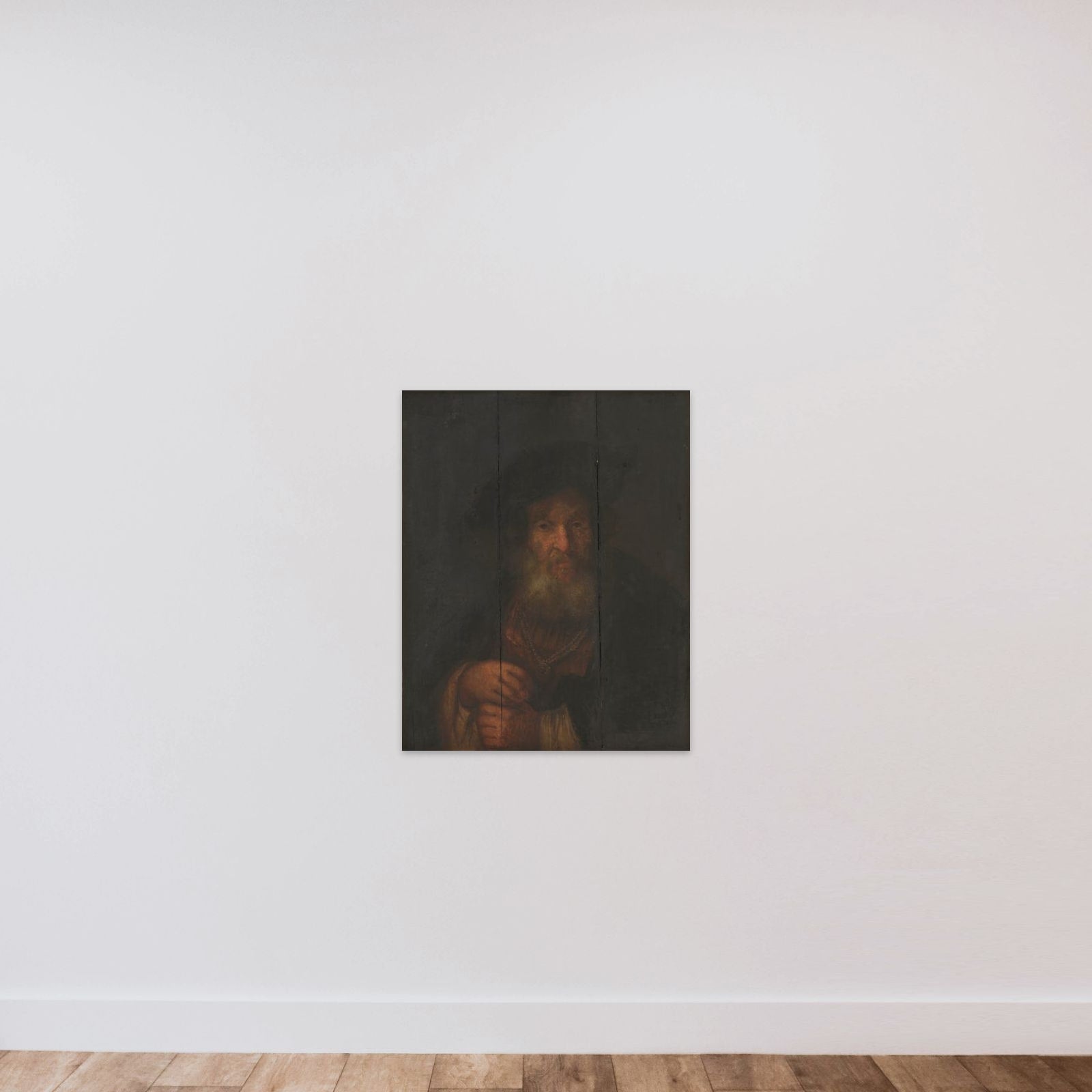 Portræt af en gammel jøde unframed — shown to scale