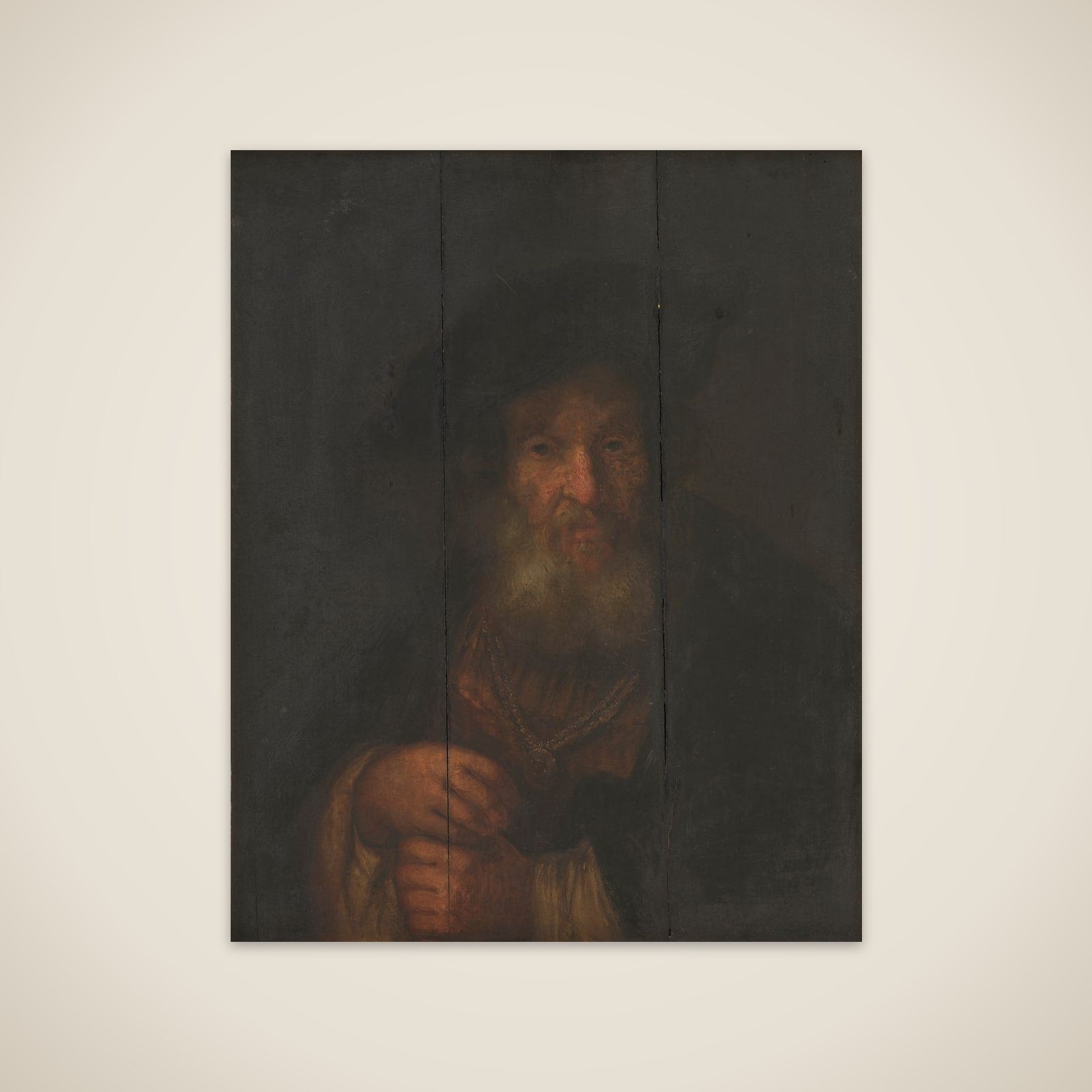 Portræt af en gammel jøde unframed print