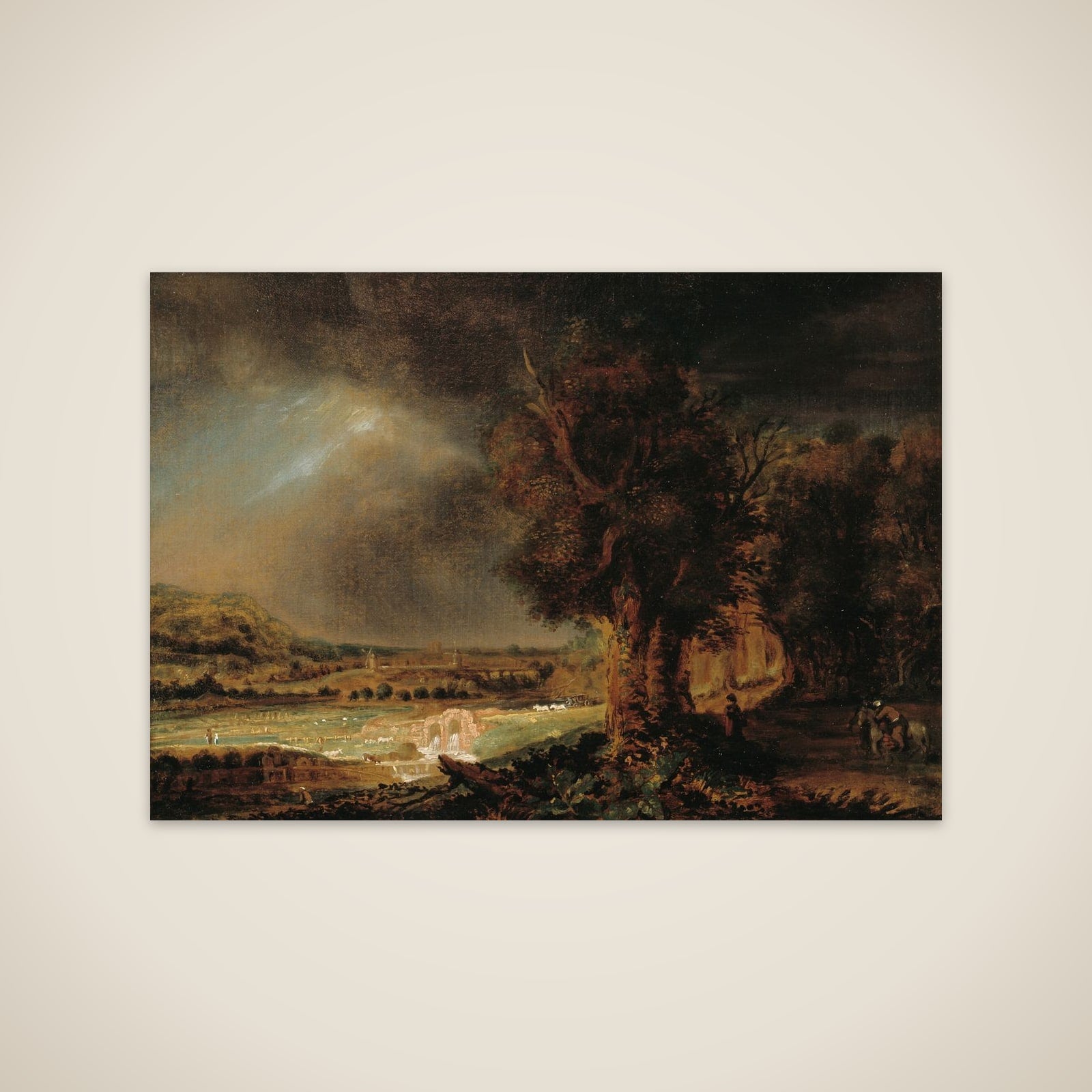 Landskab med den gode samaritan unframed print