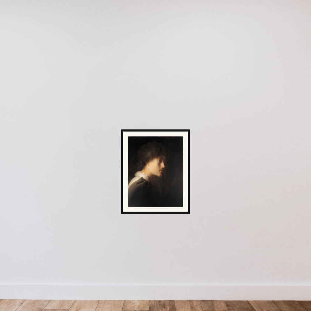 Selvportræt framed — shown to scale