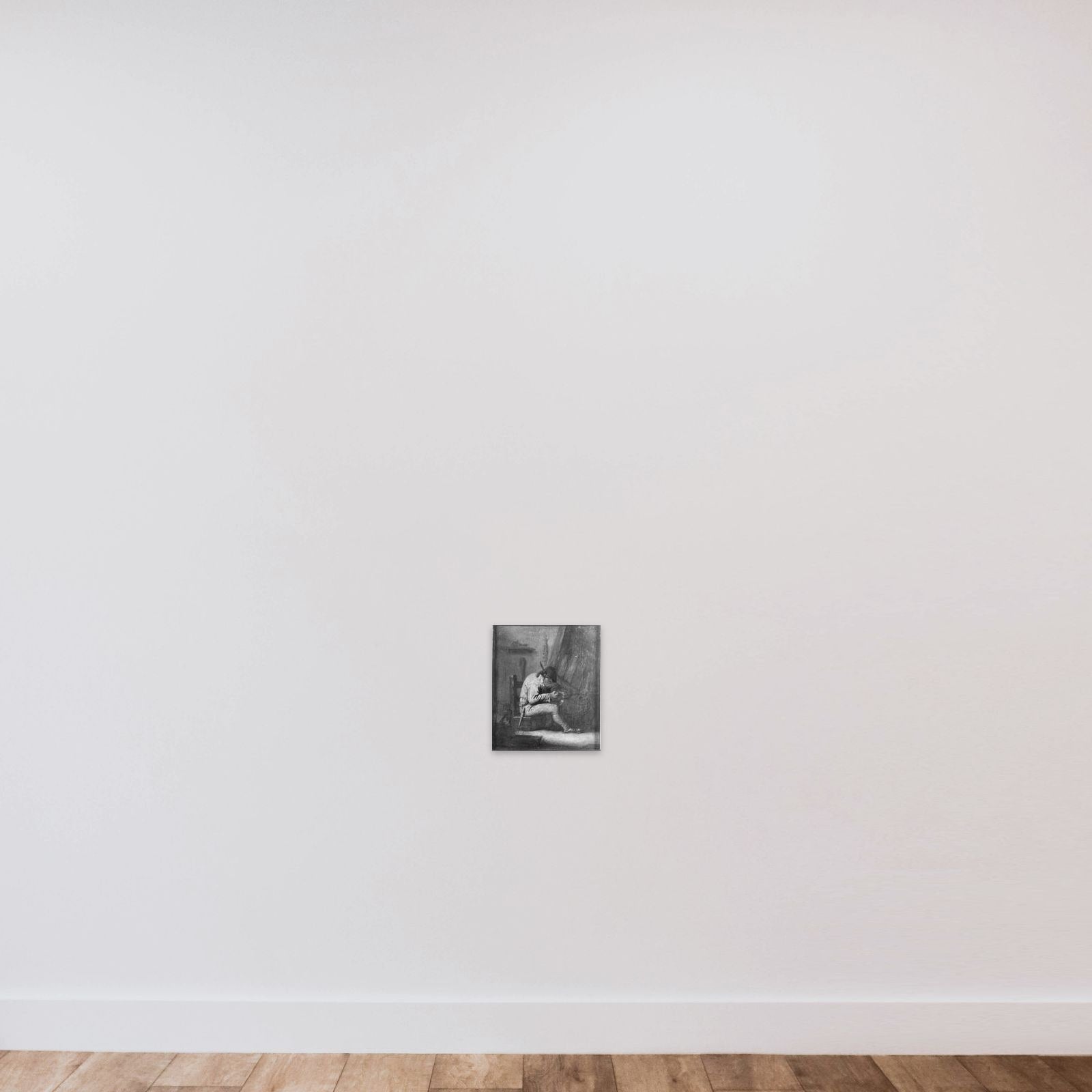 En tobaksryger unframed — shown to scale