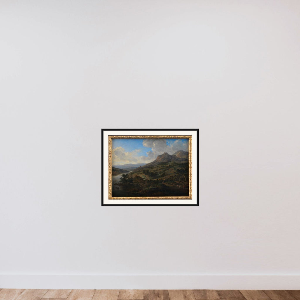Vinhøst ved Rhinen framed — shown to scale