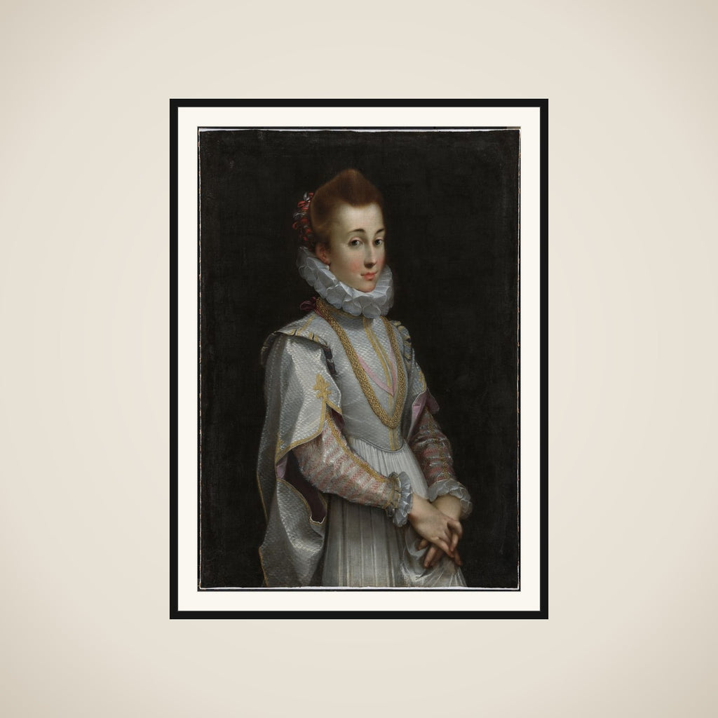 Portræt af ung dame framed