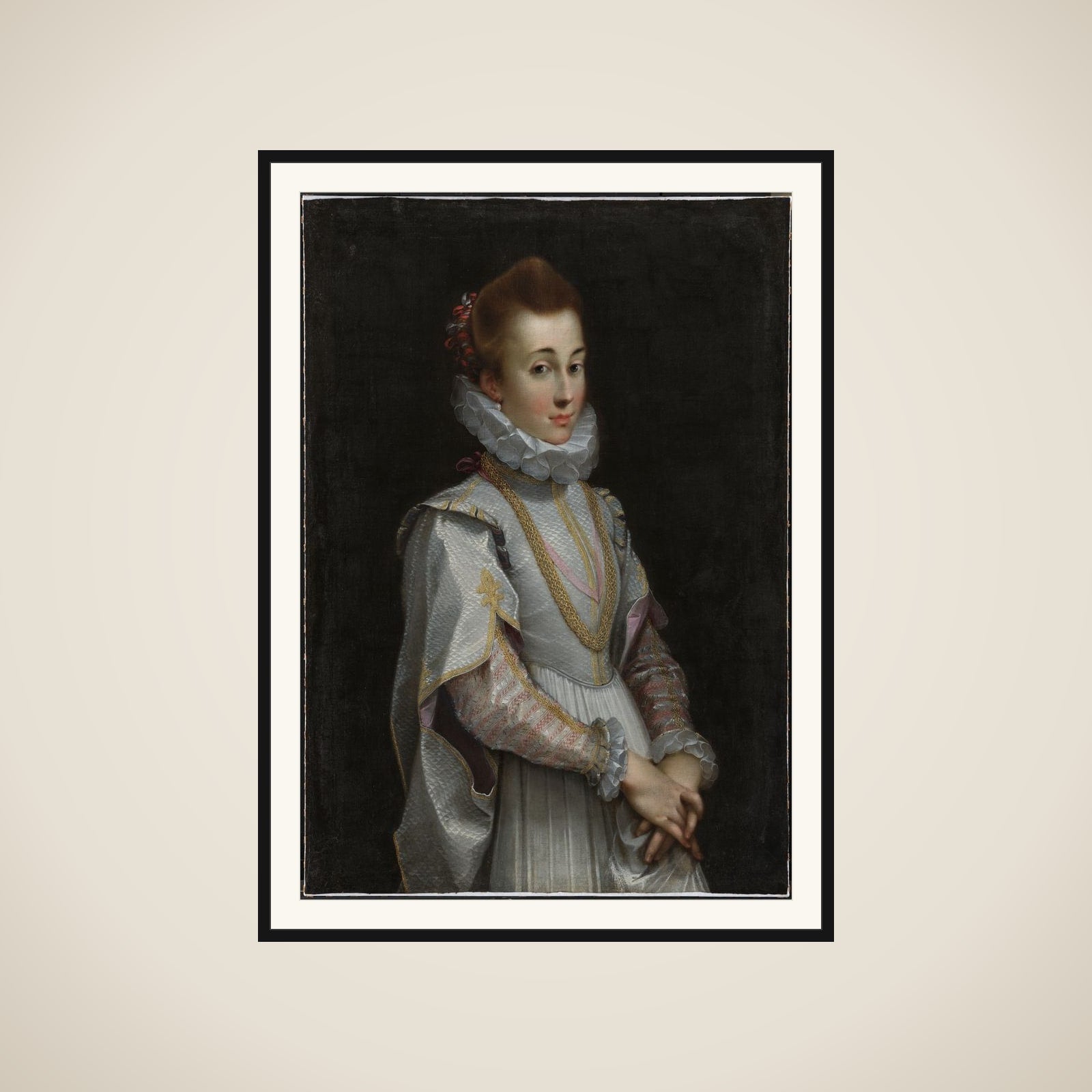 Portræt af ung dame framed
