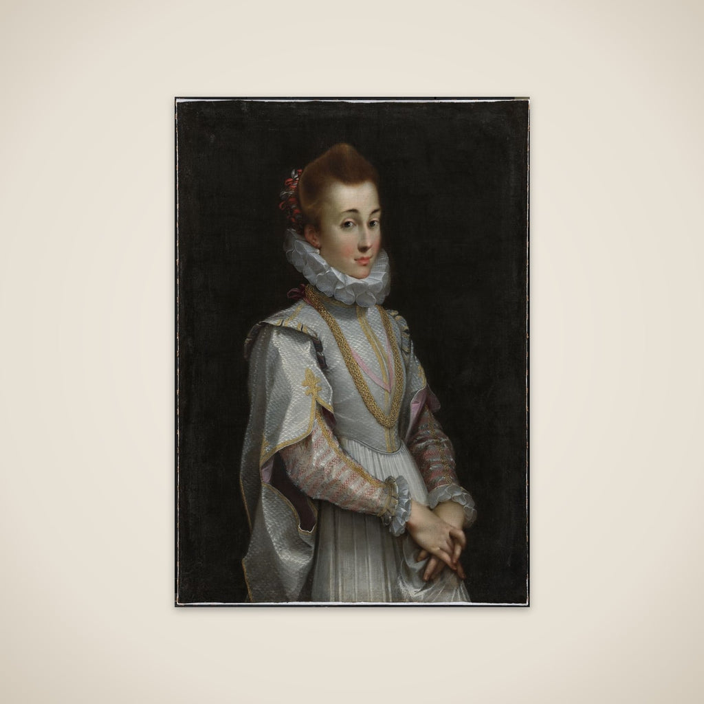 Portræt af ung dame unframed print