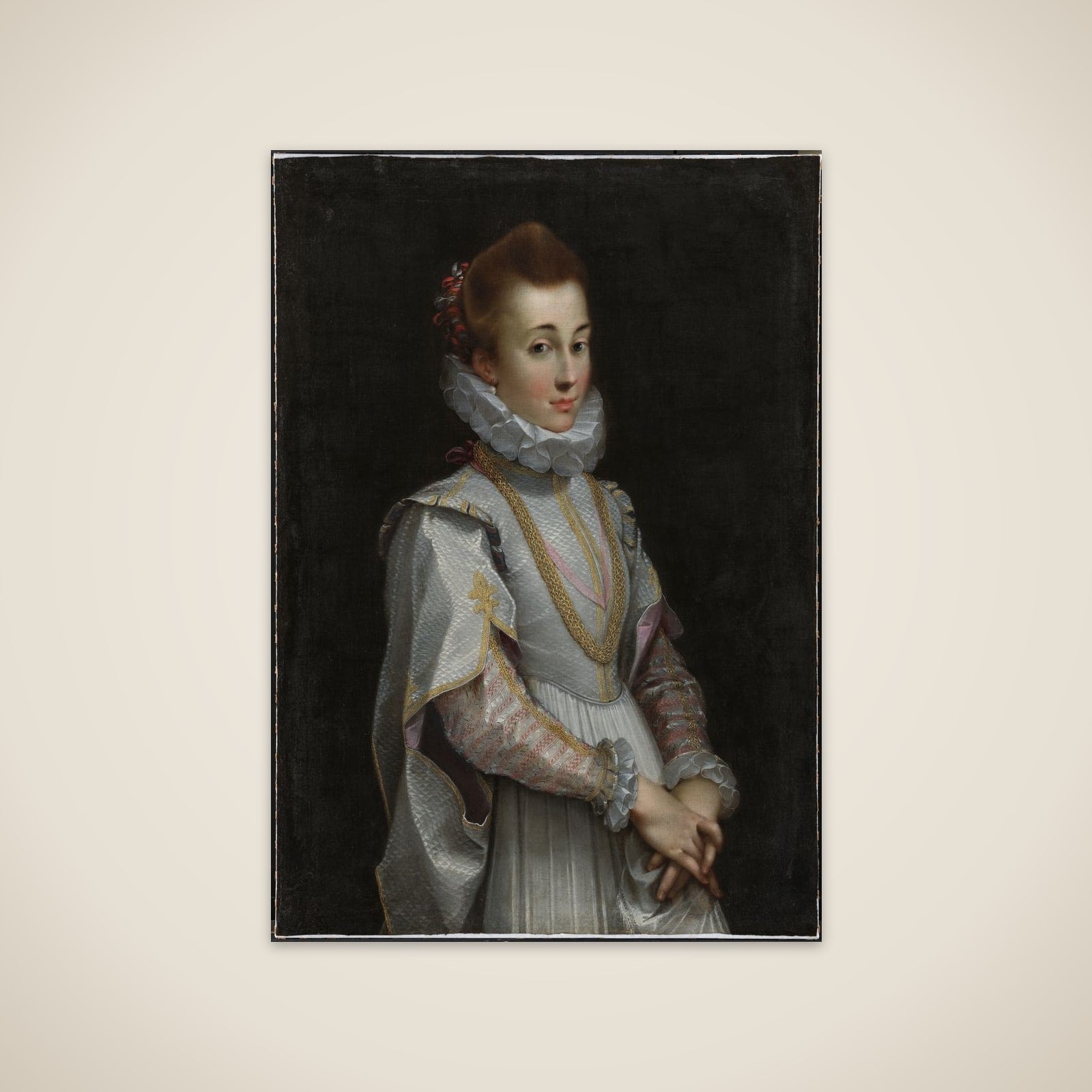 Portræt af ung dame unframed print