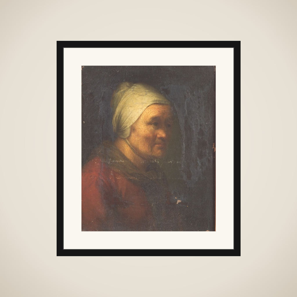 En gammel kone framed