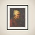 En gammel kone framed