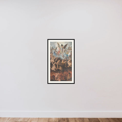 De onde engles fald framed — shown to scale