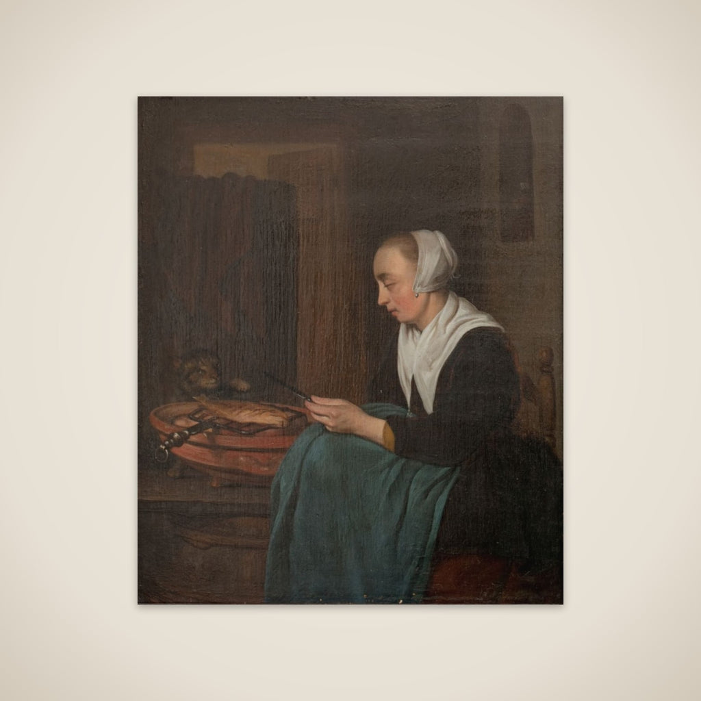En sovende sælgerkone unframed print