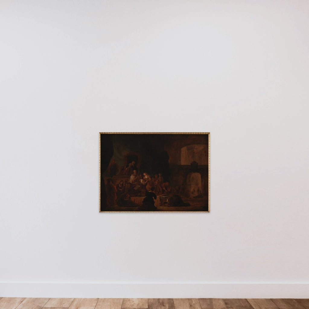 Jeftas datter føres til alteret unframed — shown to scale