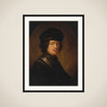 Mand i ringkrave og baret framed