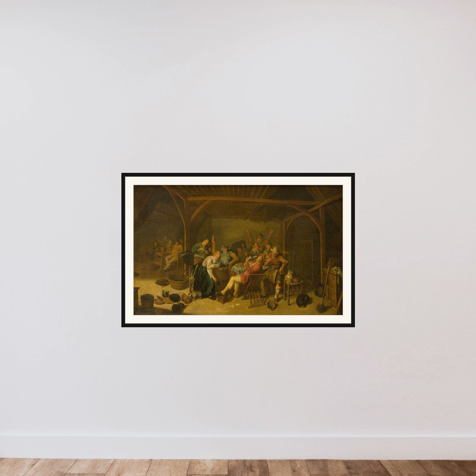 Bønnekongen drikker framed — shown to scale