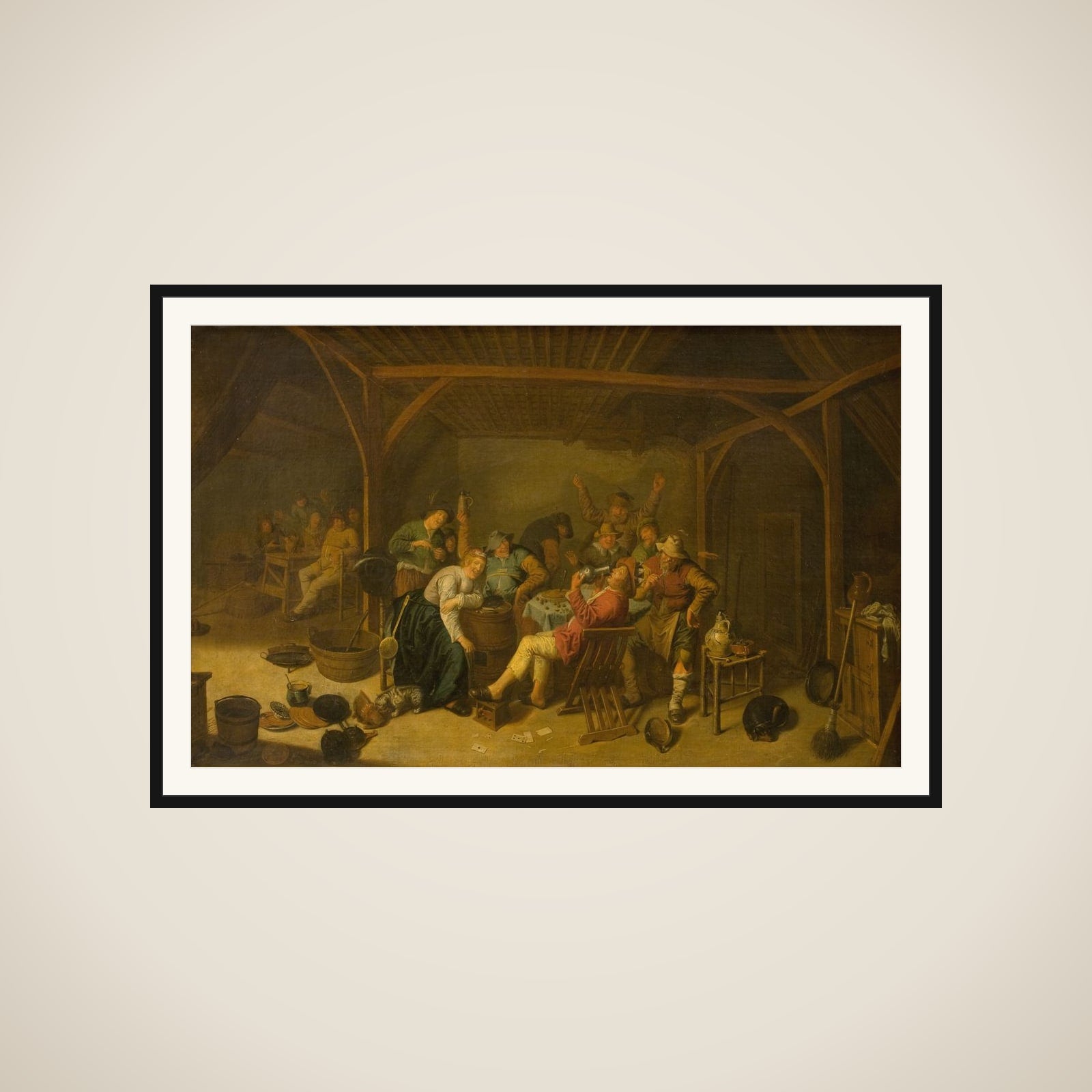 Bønnekongen drikker framed