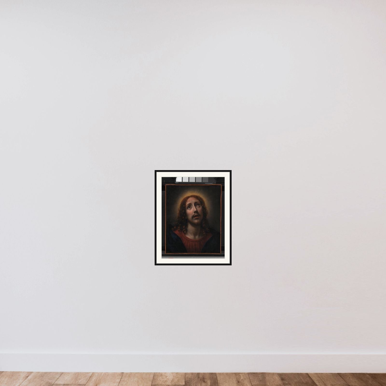 Kristus i Gethsemane framed — shown to scale