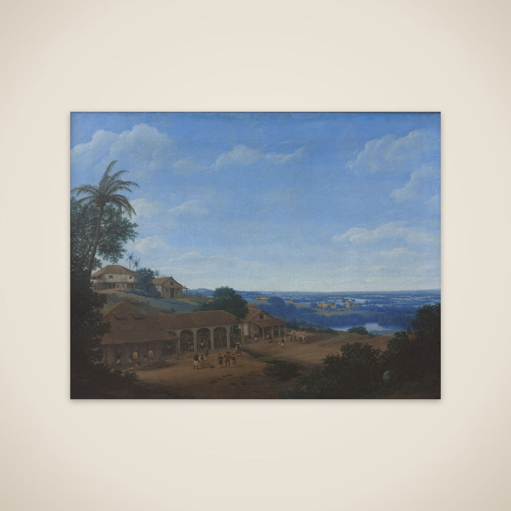 Brasiliansk landskab med sukkerrørsplantage unframed print