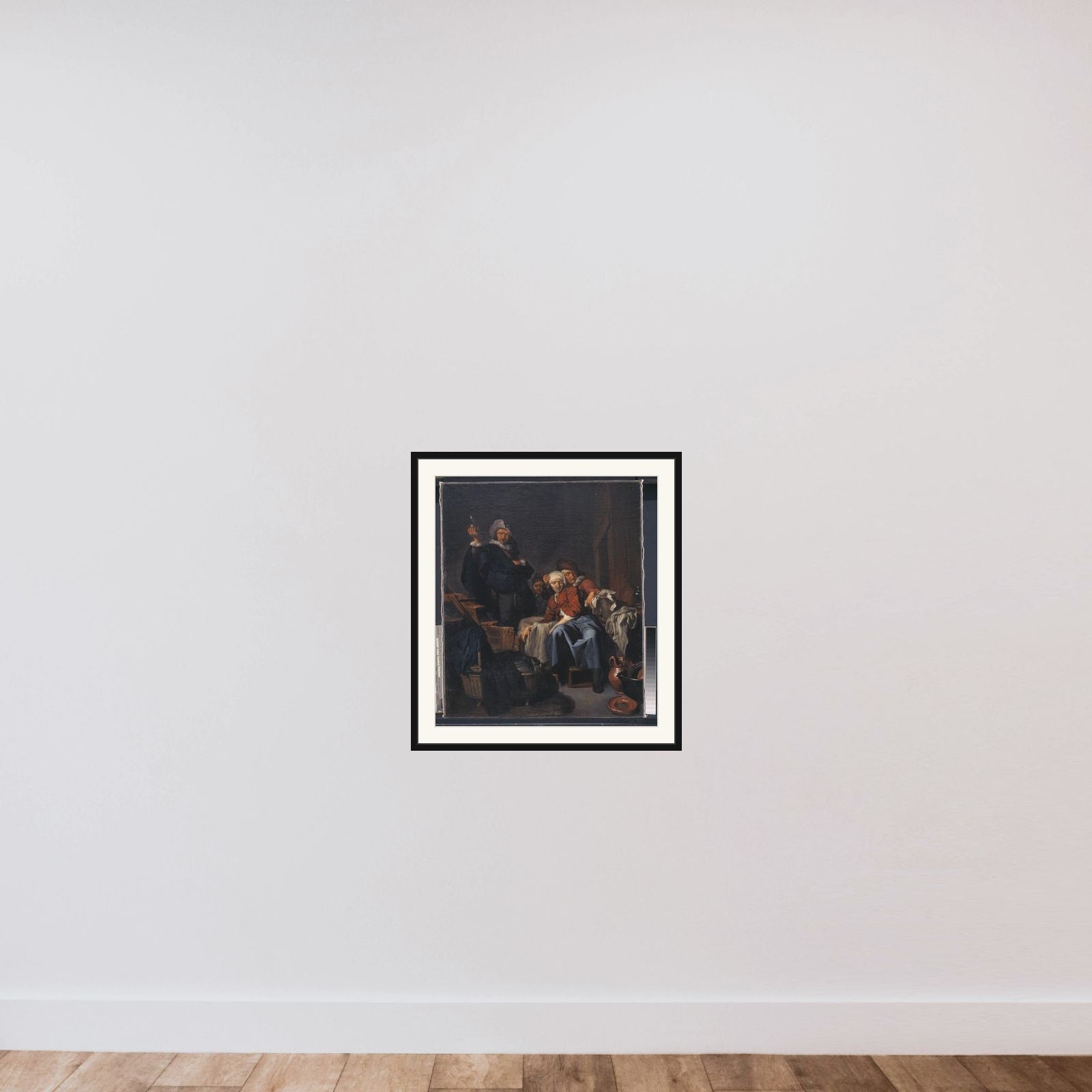 En syg bondekone framed — shown to scale