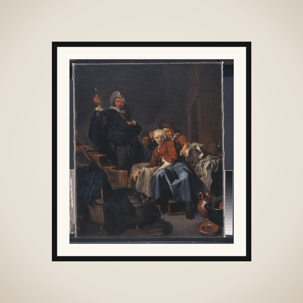 En syg bondekone framed