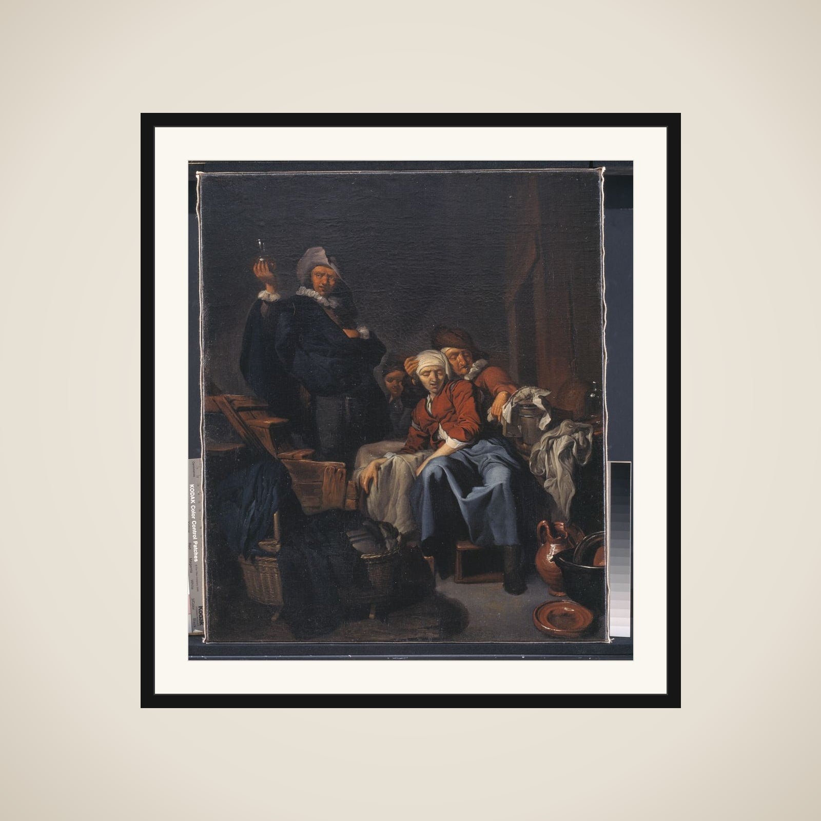En syg bondekone framed