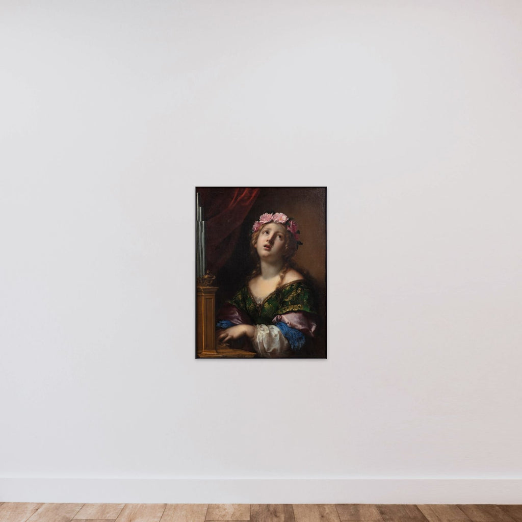 Skt. Cecilia unframed — shown to scale