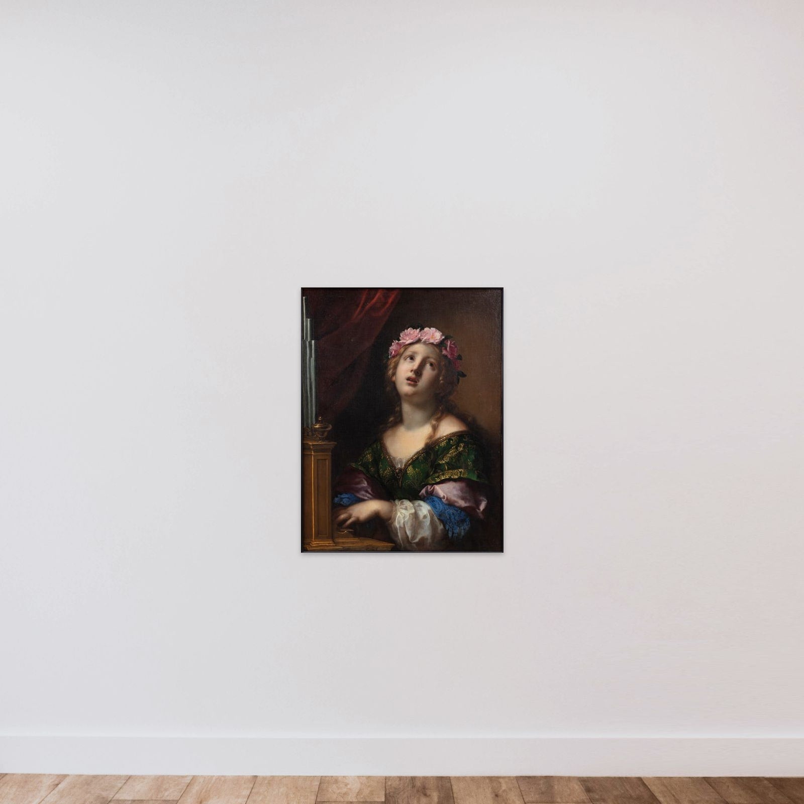 Skt. Cecilia unframed — shown to scale