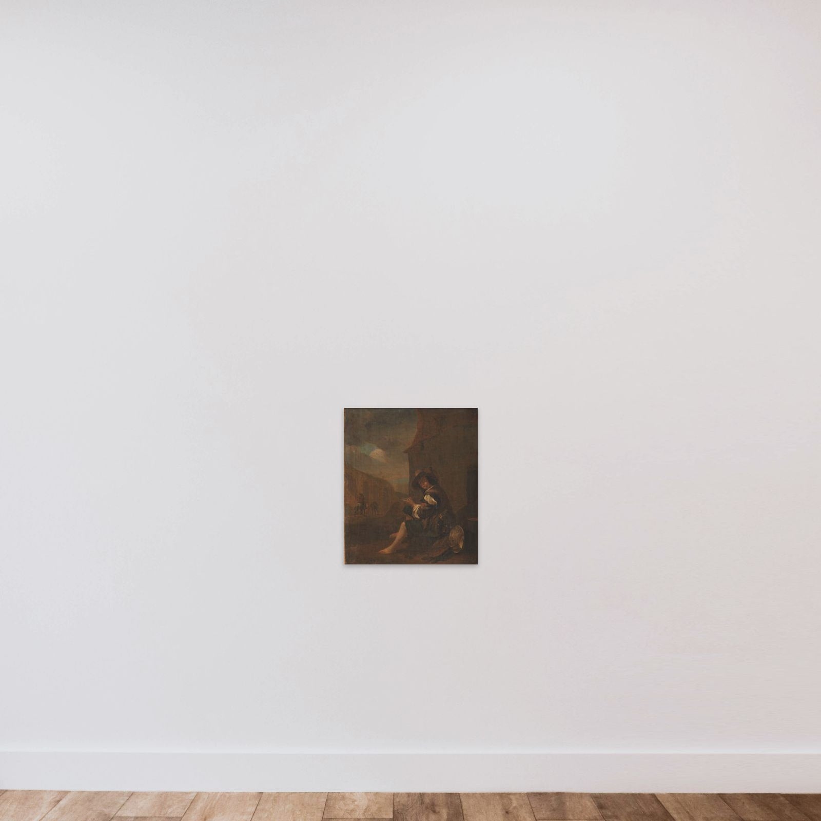 En kedelflikker unframed — shown to scale