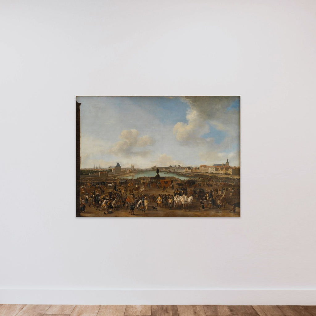 Prospekt af Paris set fra Place Dauphine unframed — shown to scale
