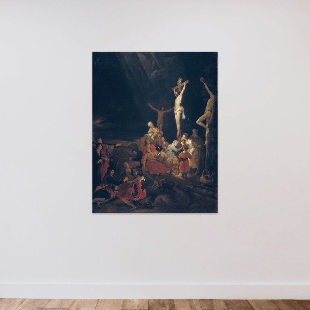 Korsfæstelsen unframed — shown to scale