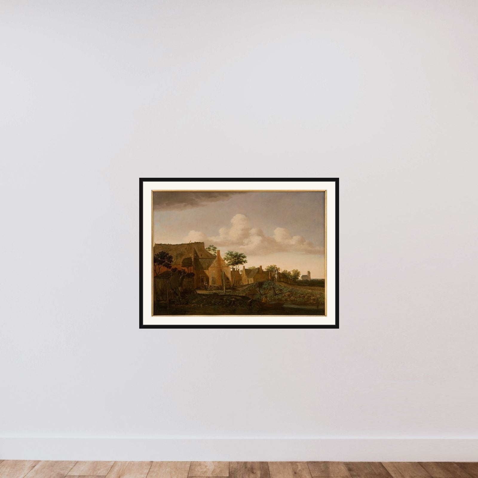 Hollandsk landsby framed — shown to scale