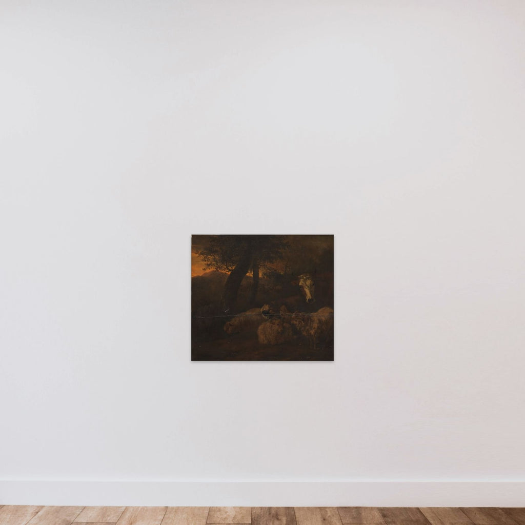 Fårehjord i en skov unframed — shown to scale