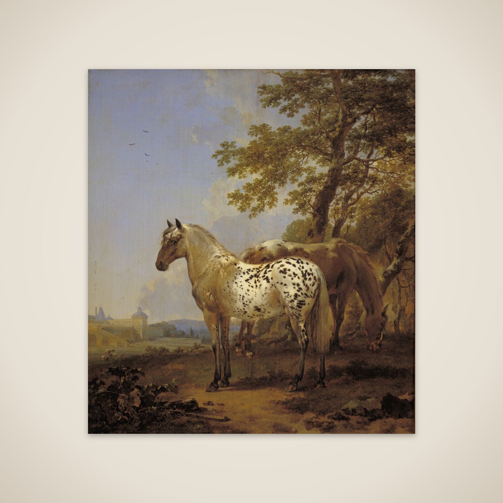 To heste i et landskab unframed print