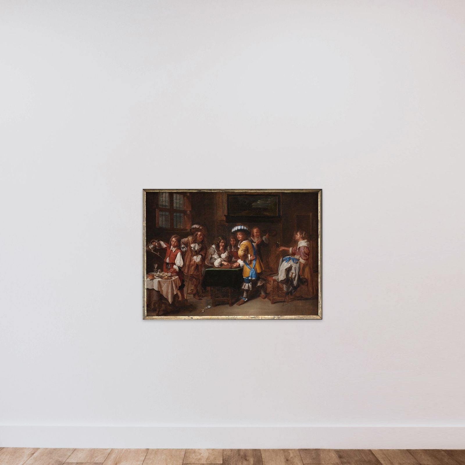 Tric-trac-spillerne unframed — shown to scale