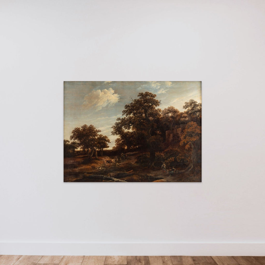 Udkanten af egeskoven unframed — shown to scale