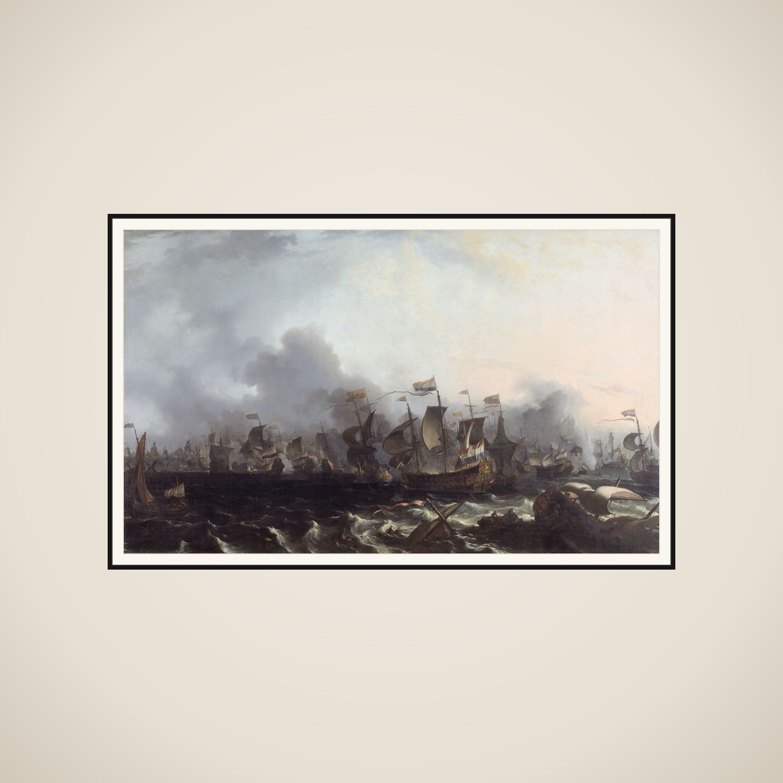 "Firedags søslaget" den 11.-14.juni 1666 framed