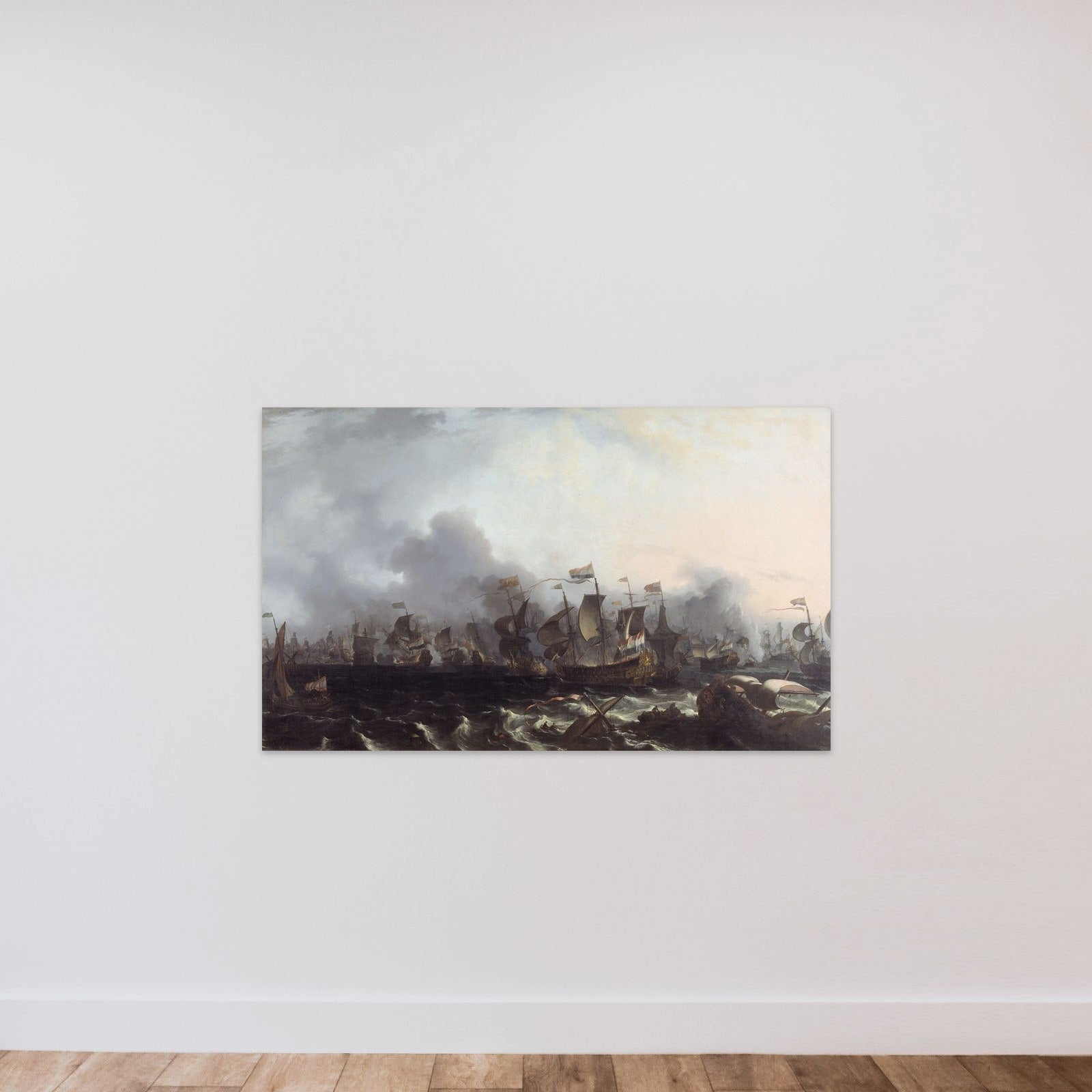 "Firedags søslaget" den 11.-14.juni 1666 unframed — shown to scale