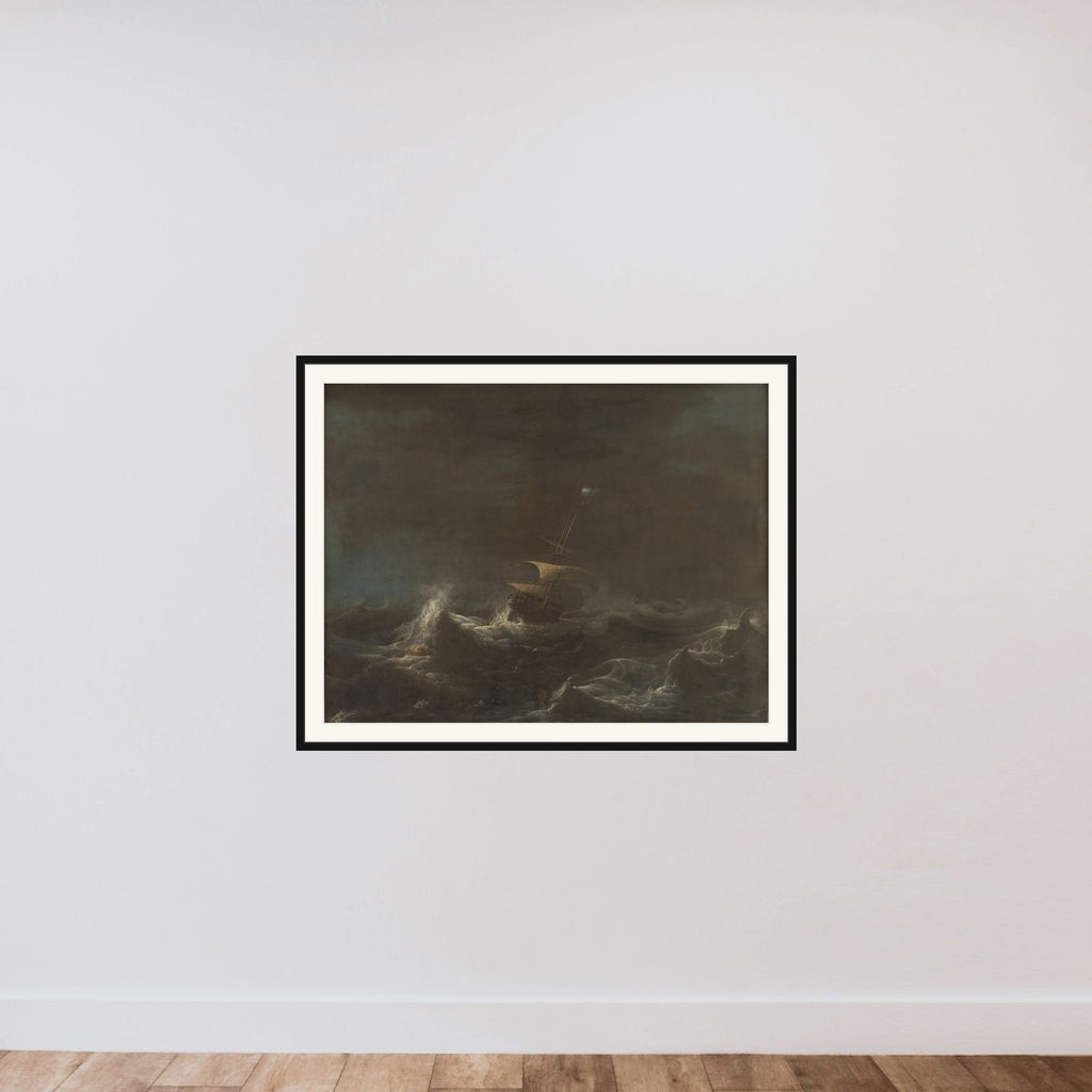 En storm framed — shown to scale