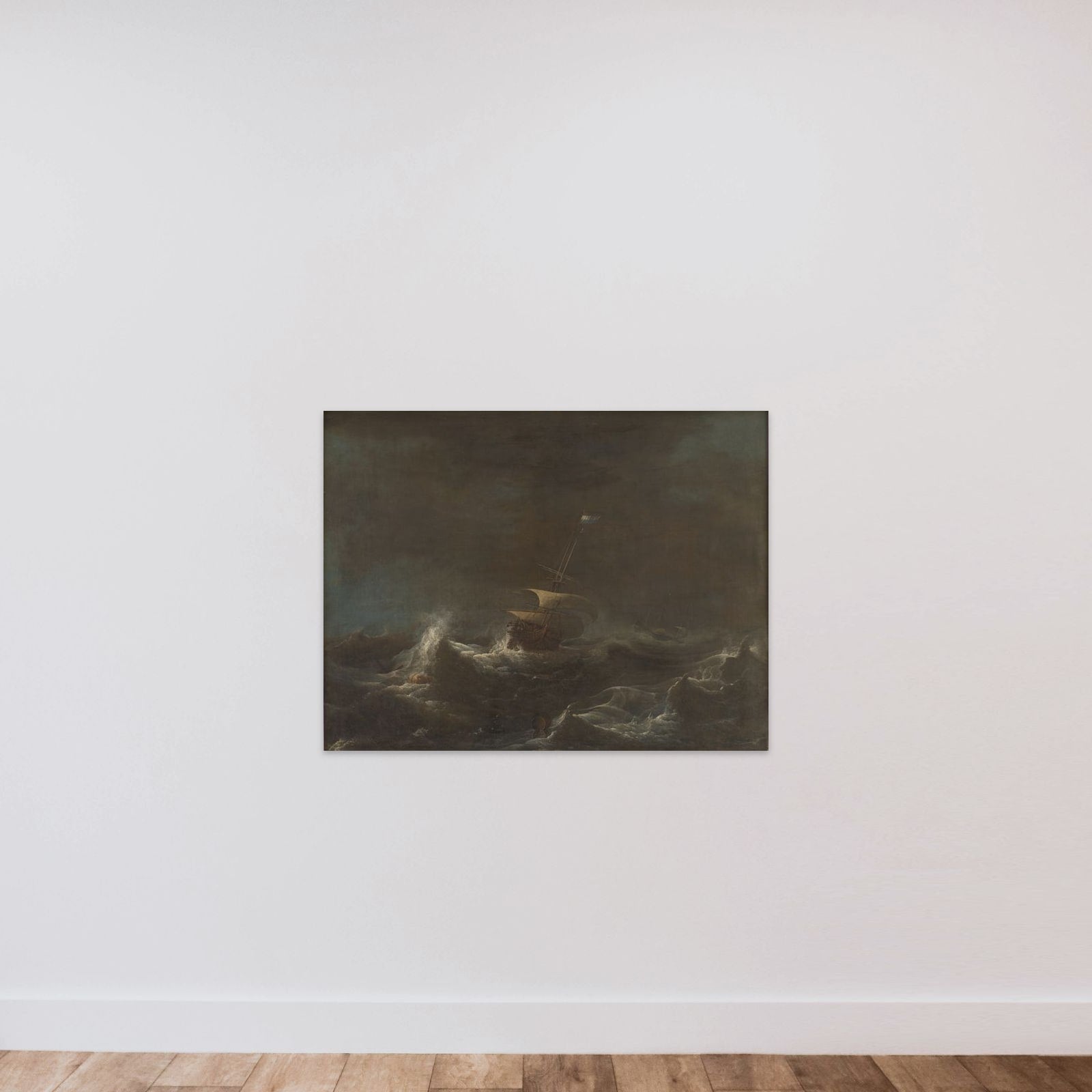 En storm unframed — shown to scale