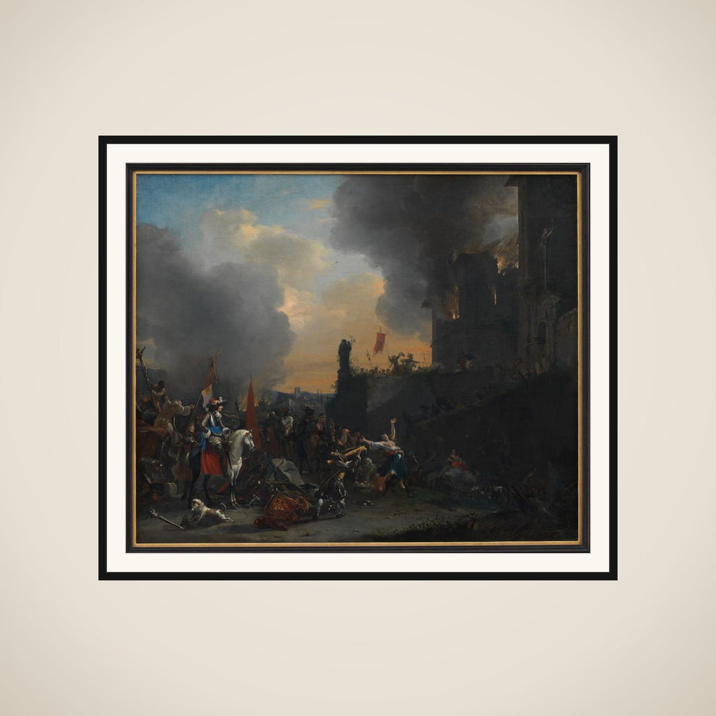 Soldater plyndrer og afbrænder et kloster framed