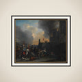 Soldater plyndrer og afbrænder et kloster framed