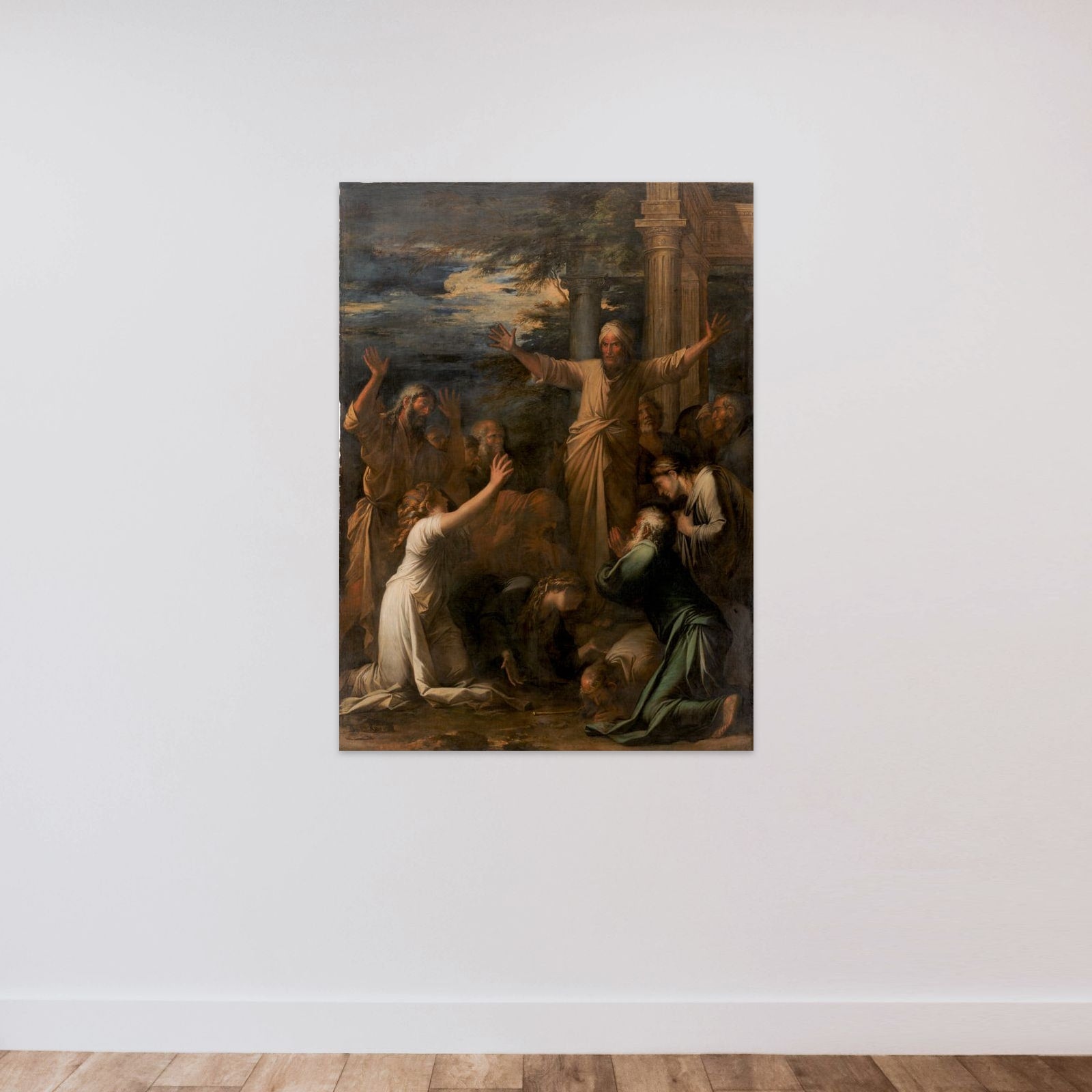 Jonas prædiker for Ninives indbyggere unframed — shown to scale