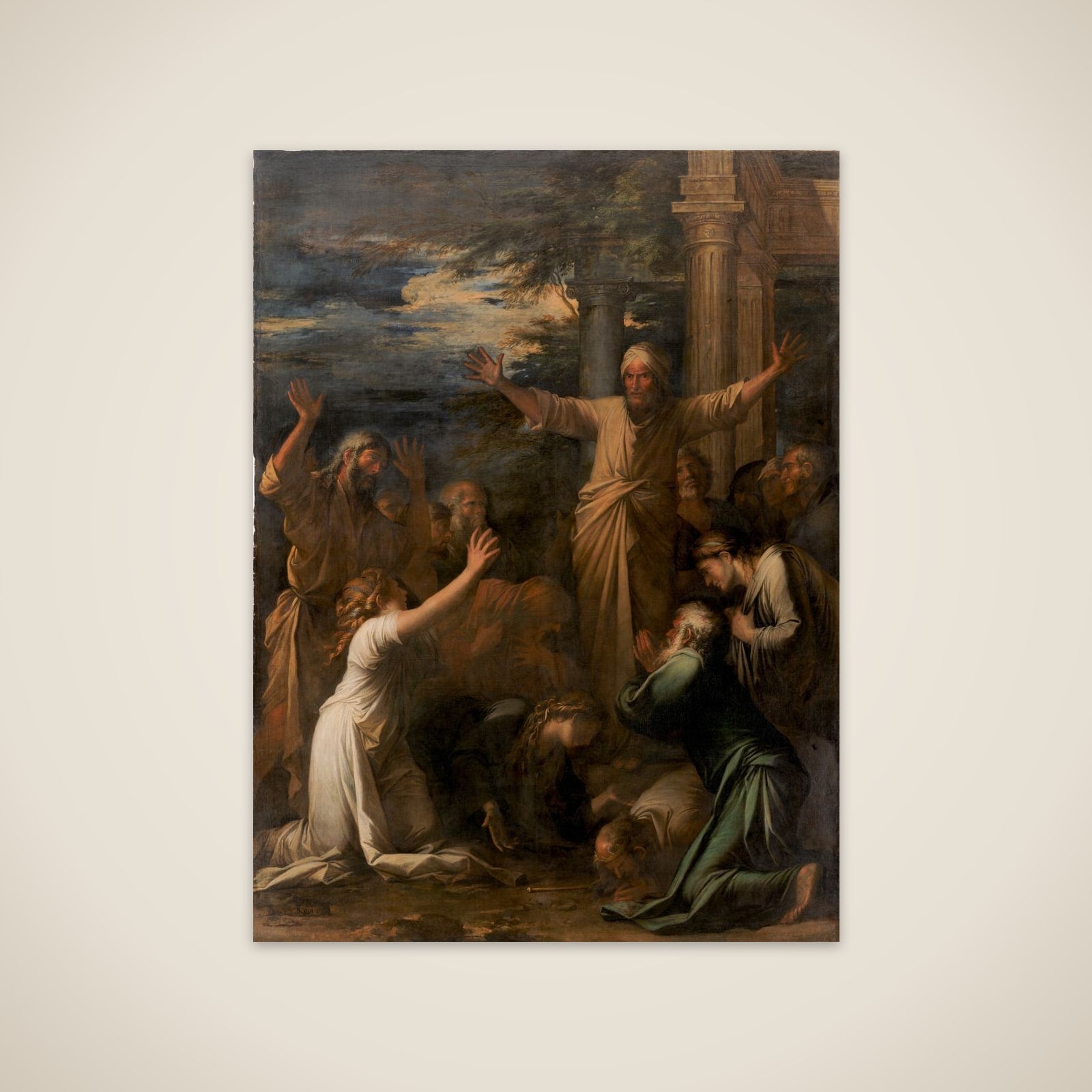 Jonas prædiker for Ninives indbyggere unframed print
