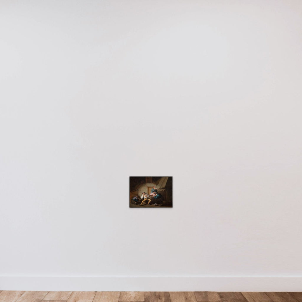 Bønder ved et bord. De fem sanser: Smagssansen unframed — shown to scale